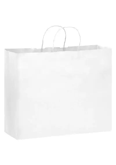 Wholesale White Kraft Twisted Paper Handle Shopper - 1W16612