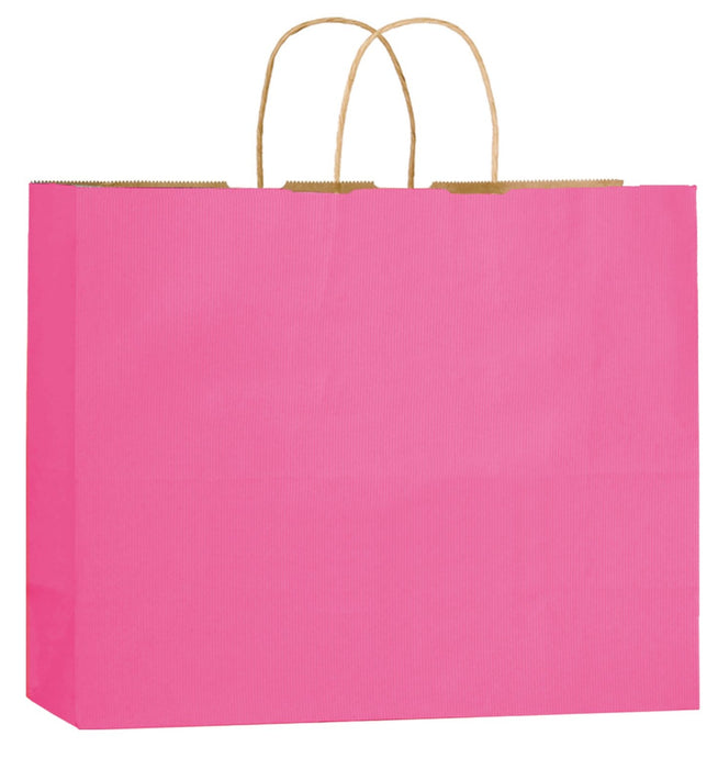 Wholesale Pink Awareness Matte Color Twisted Paper Handle Shopper - 4M16613BCA
