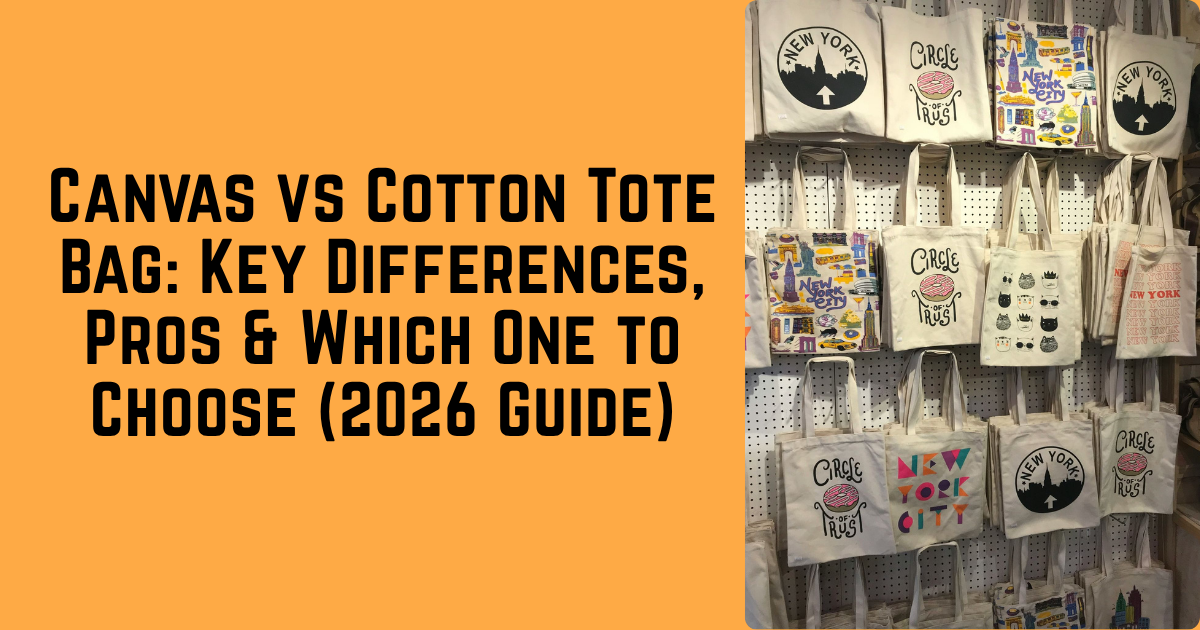 Canvas vs Cotton Tote Bag: Key Differences, Pros & Which One to Choose (2026 Guide)