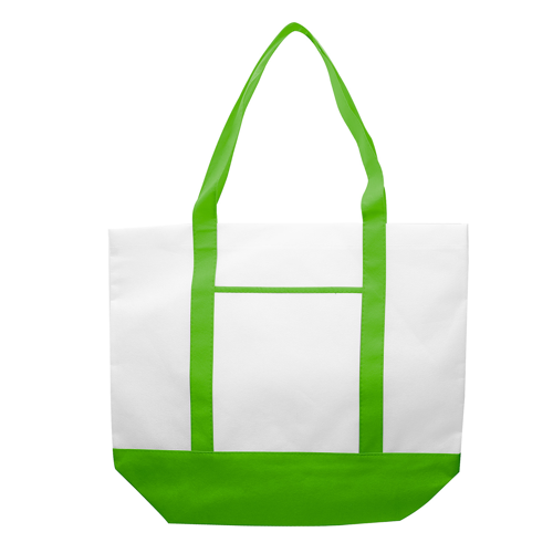 18-Inch Non-Woven Boat Tote with Accent-Color Bottom and Straps