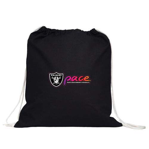 Large Cotton Canvas Drawstring Backpack 17 x 20 Inches