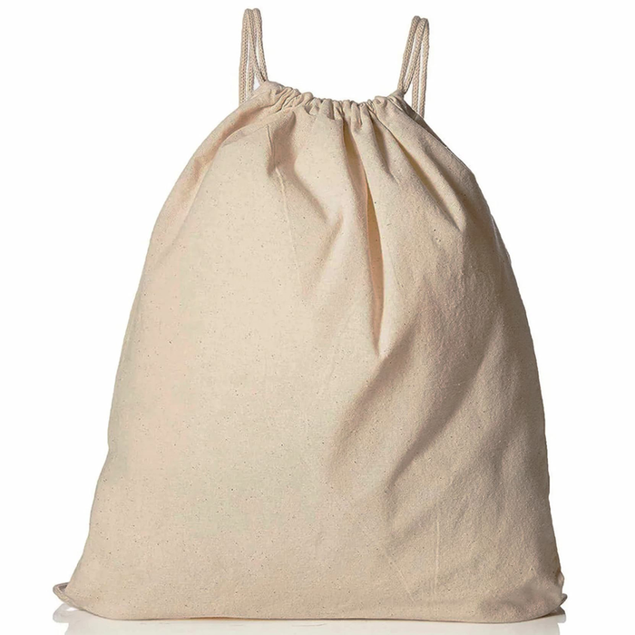14" Organic Cotton Canvas Drawstring Backpack
