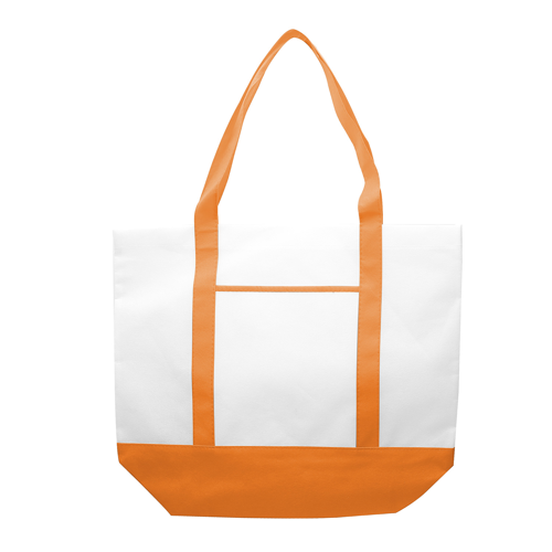 18-Inch Non-Woven Boat Tote with Accent-Color Bottom and Straps
