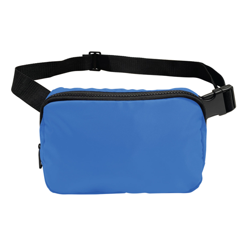 7.75" Polyester Crossbody Belt Bag with Zipper Pockets