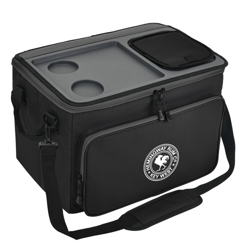 48-Can Hard Top Cooler with Drink Holder and Shoulder Strap