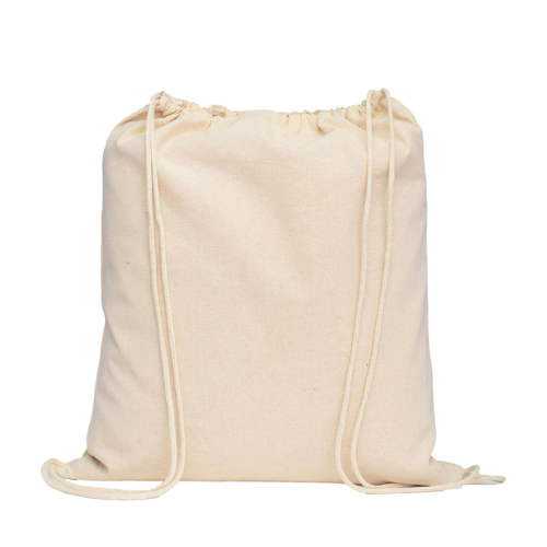 Large Cotton Canvas Drawstring Backpack 17 x 20 Inches
