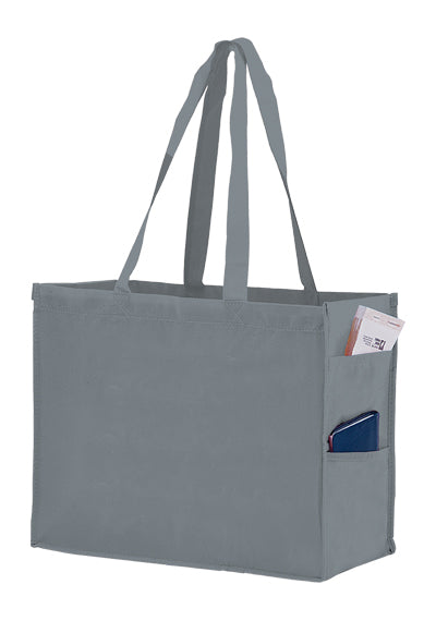 Wholesale NON-WOVEN OVER-THE-SHOULDER TOTE BAG WITH SIDE POCKETS - Y2KP16612