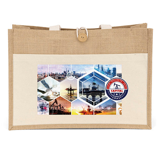 Wholesale Riley long handle jute tote