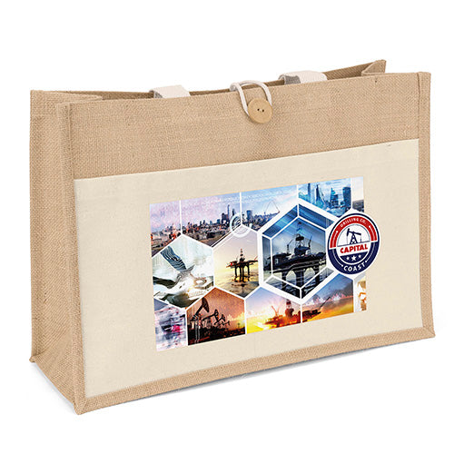 Wholesale Riley long handle jute tote