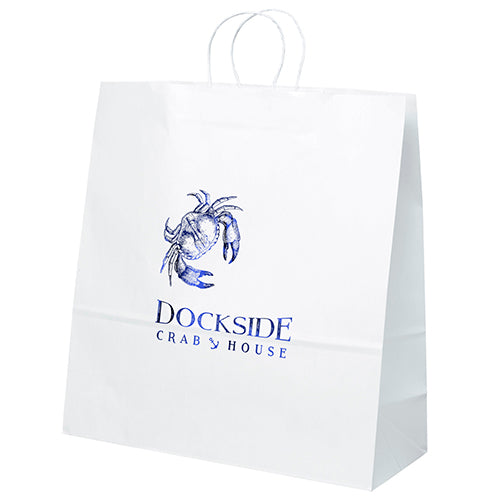 Wholesale Duke-White Paper Bag - 11WHP1818H