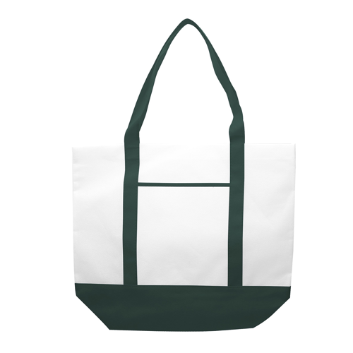 18-Inch Non-Woven Boat Tote with Accent-Color Bottom and Straps