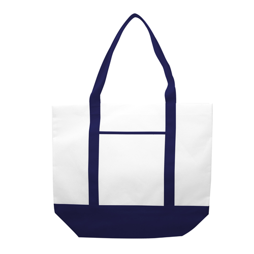 18-Inch Non-Woven Boat Tote with Accent-Color Bottom and Straps