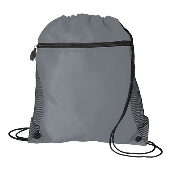 Mesh Pocket Drawstring Backpack 17 x 20 Inches