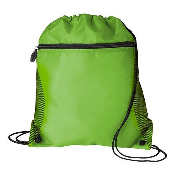 Mesh Pocket Drawstring Backpack 17 x 20 Inches