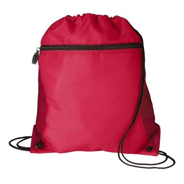 Mesh Pocket Drawstring Backpack 17 x 20 Inches