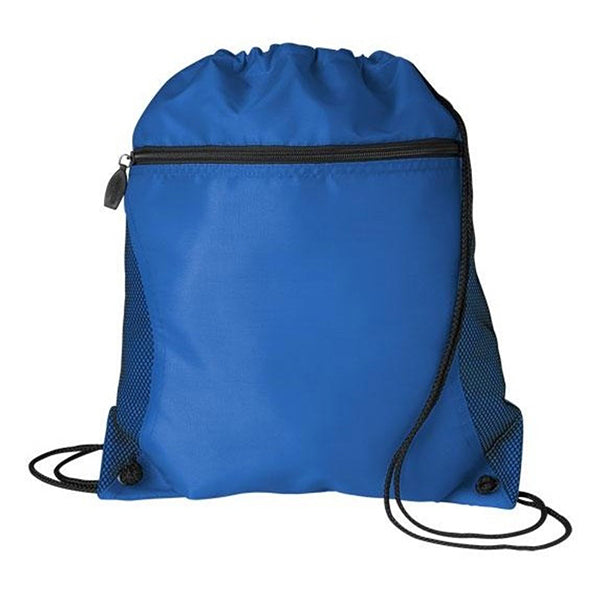 Mesh Pocket Drawstring Backpack 17 x 20 Inches
