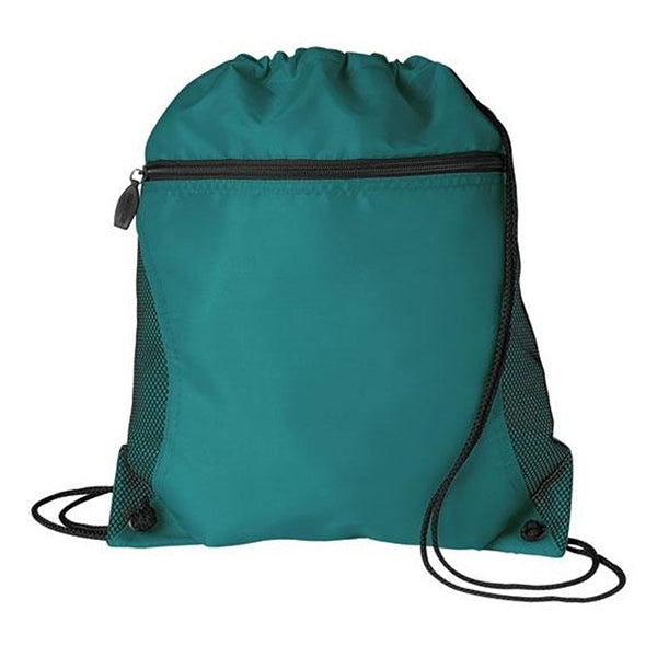 Mesh Pocket Drawstring Backpack 17 x 20 Inches