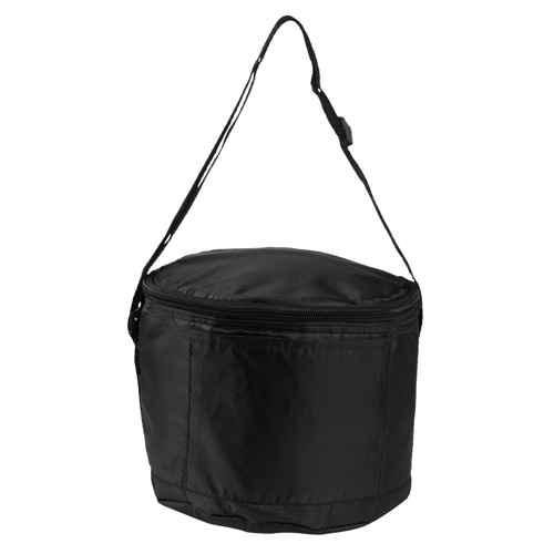 Round Insulated 6-Can Cooler Bag with Adjustable Strap