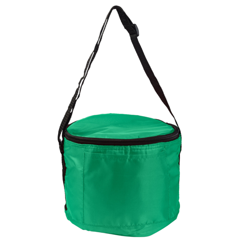 Round Insulated 6-Can Cooler Bag with Adjustable Strap