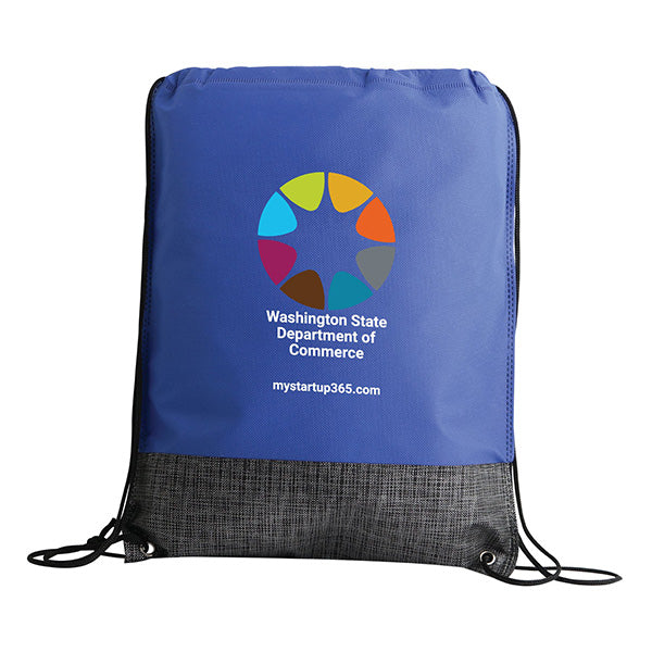 13" Non-Woven Drawstring Bag with Reinforced Corners & Metal Grommets