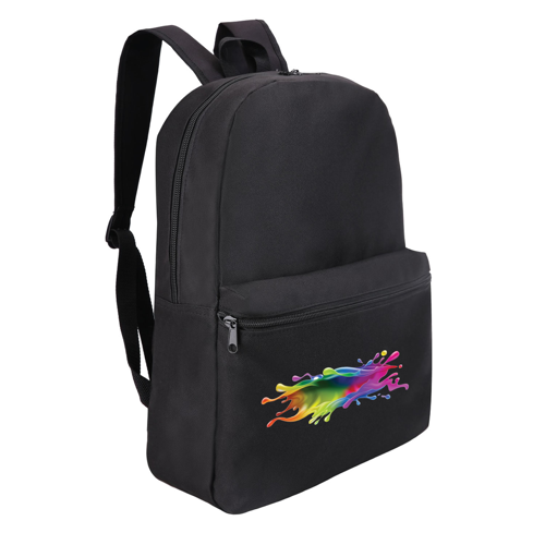 11.8" Polyester Backpack with Padded Straps & Front Pocket
