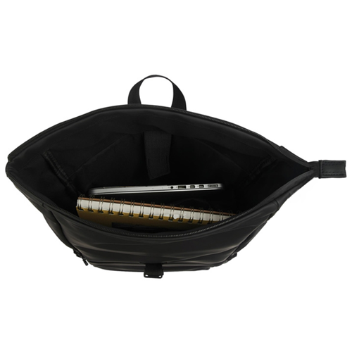 PU Vegan Leather Roll Top Backpack