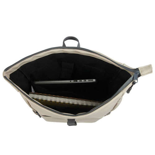 PU Vegan Leather Roll Top Backpack