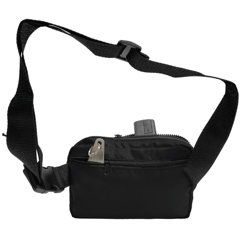 7.75" Polyester Crossbody Belt Bag with Zipper Pockets