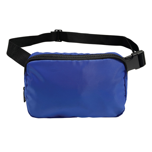 7.75" Polyester Crossbody Belt Bag with Zipper Pockets