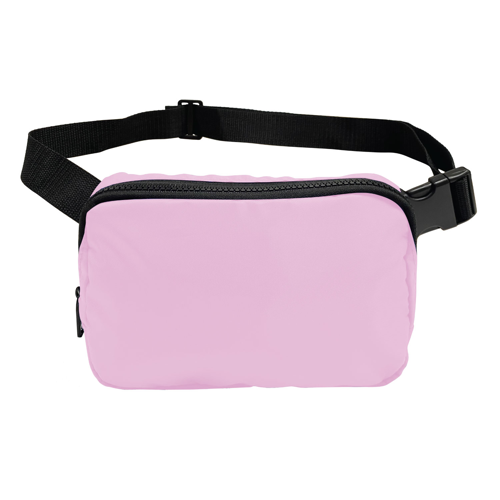 7.75" Polyester Crossbody Belt Bag with Zipper Pockets