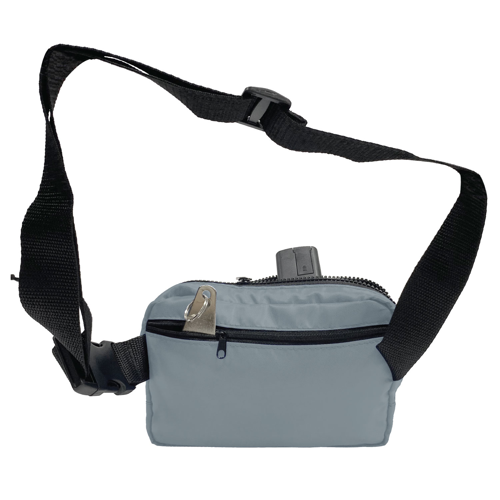 7.75" Polyester Crossbody Belt Bag with Zipper Pockets