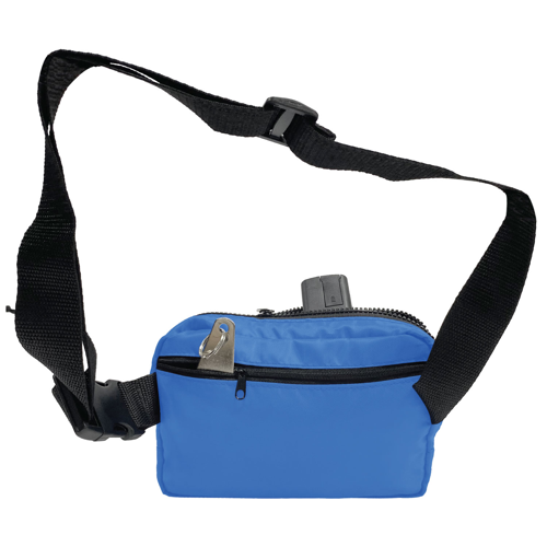 7.75" Polyester Crossbody Belt Bag with Zipper Pockets