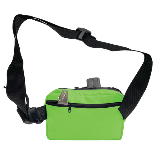 7.75" Polyester Crossbody Belt Bag with Zipper Pockets