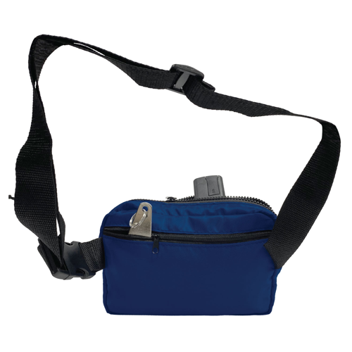 7.75" Polyester Crossbody Belt Bag with Zipper Pockets