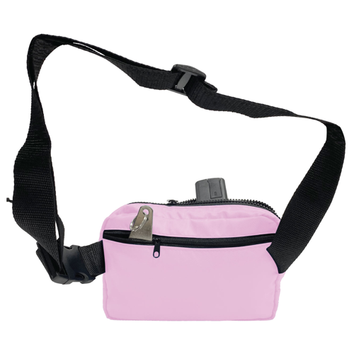7.75" Polyester Crossbody Belt Bag with Zipper Pockets