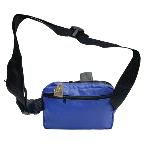 7.75" Polyester Crossbody Belt Bag with Zipper Pockets