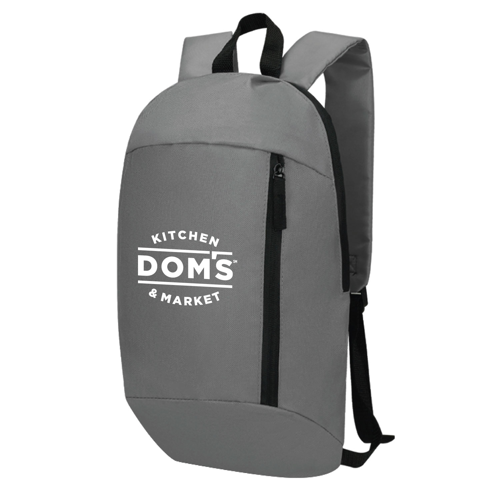 9.45" Polyester Backpack with Padded Straps & Front Pocket