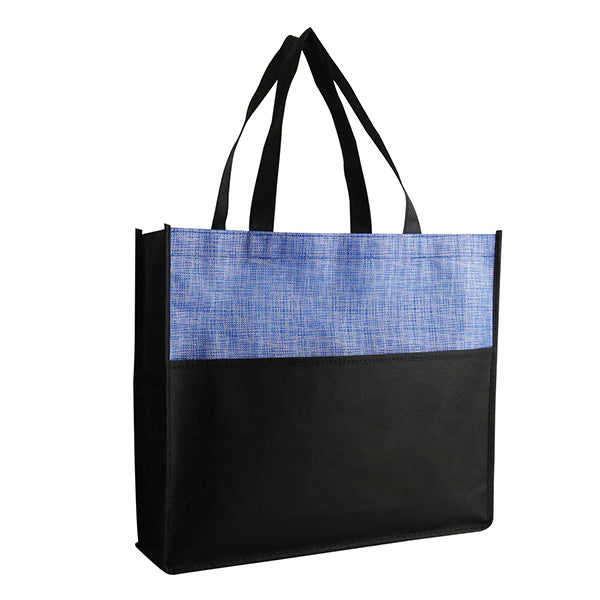 15-Inch Non-Woven Tote Bag with Front and Side Mesh Pockets