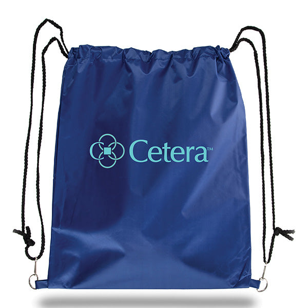 15" Heavyweight Waterproof Polyester Drawstring Backpack