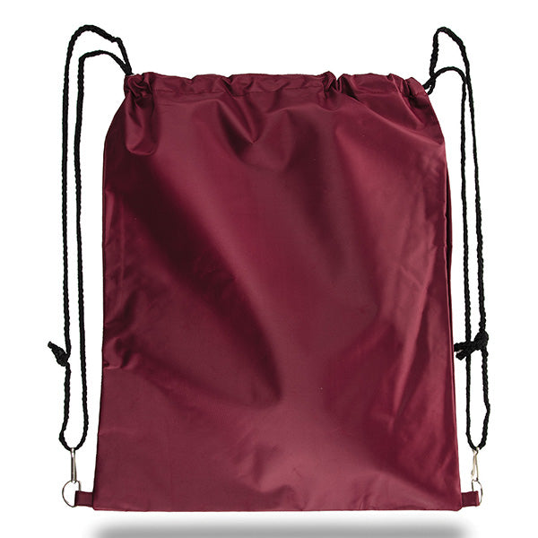 15" Heavyweight Waterproof Polyester Drawstring Backpack