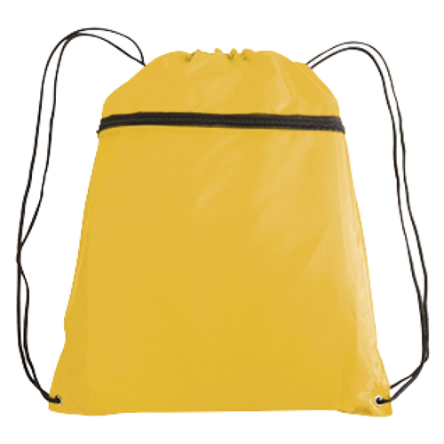14" Polyester Drawstring Backpack with Front Pocket