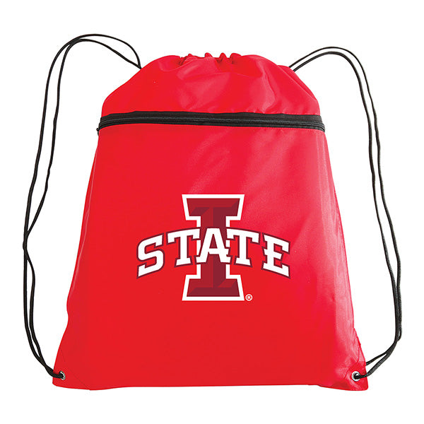 14" Polyester Drawstring Backpack with Front Pocket