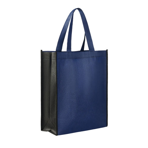 2-Tone Non-Woven Tote Book Bag with Shoulder Strap