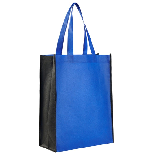 2-Tone Non-Woven Tote Book Bag with Shoulder Strap