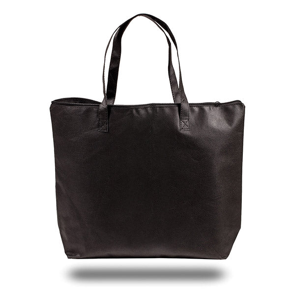 20-Inch Non-Woven Tote Bag with Zipper Closure