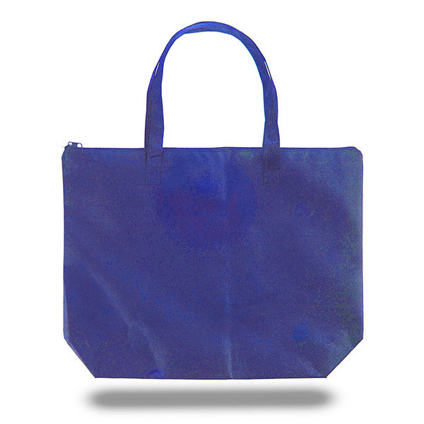 20-Inch Non-Woven Tote Bag with Zipper Closure