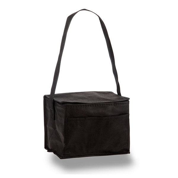 Non Woven 6 Can Cooler Bag with Zippered Closure and Front Pocket