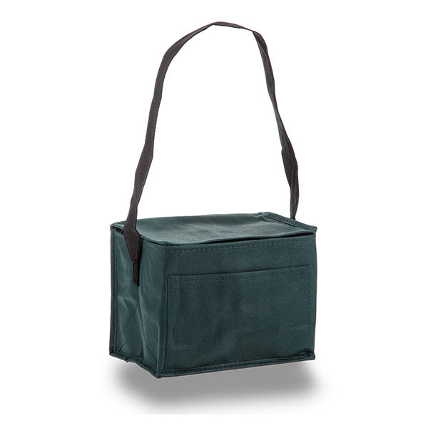 Non Woven 6 Can Cooler Bag with Zippered Closure and Front Pocket