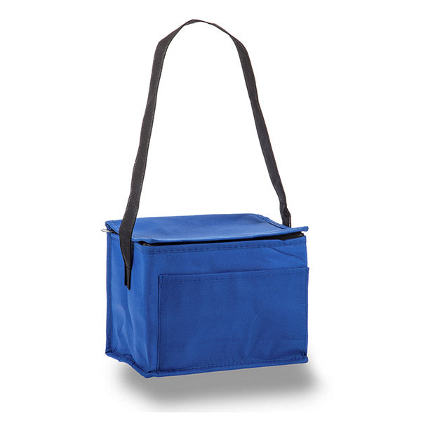 Non Woven 6 Can Cooler Bag with Zippered Closure and Front Pocket