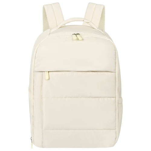 15" Quilted Polyester Backpack with Multiple Pockets